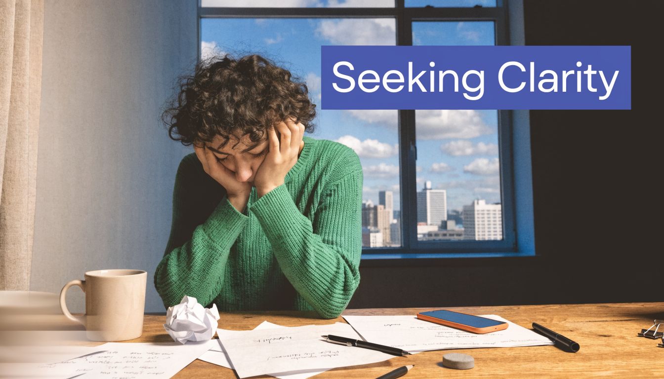 A person sitting at a desk with their head in their hands looking stressed and overwhelmed.